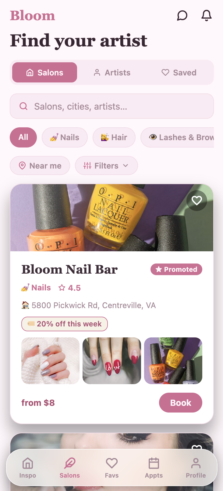 Discover salons on Bloom